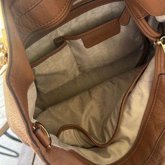 Michael Kors Cognac Leather Brooke Medium Tote/Crossbody Bag - Picture 11 of 11